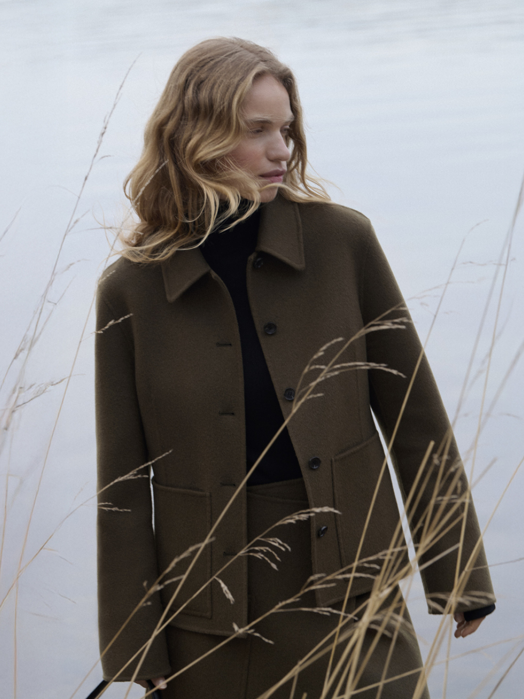 dark green wool jacket